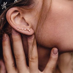 LuvAJ Rose Gold Earring Crawlers